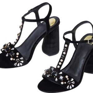 NWOT Velvet Jeweled Eloquii Heels